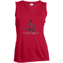 Load image into Gallery viewer, Find Your Tru Zen Skully ~ Ladies&#39; Sleeveless Moisture Absorbing V-Neck - Tru Zen Wear
