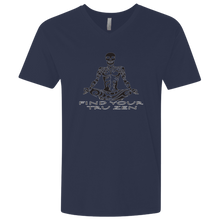 Load image into Gallery viewer, Find Your Tru Zen Skully ~ Men&#39;s Premium Fitted SS V-Neck - Tru Zen Wear