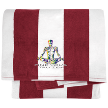Load image into Gallery viewer, Find Your Tru Zen ~ Port &amp; Company Cabana Stripe Beach Towel - Tru Zen Wear