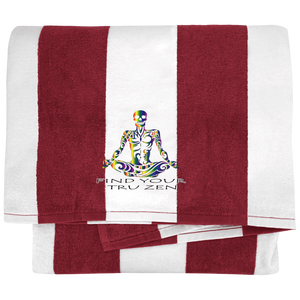 Find Your Tru Zen ~ Port & Company Cabana Stripe Beach Towel - Tru Zen Wear