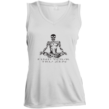 Load image into Gallery viewer, Find Your Tru Zen Skully ~ Ladies&#39; Sleeveless Moisture Absorbing V-Neck - Tru Zen Wear