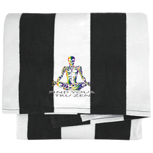 Load image into Gallery viewer, Find Your Tru Zen ~ Port &amp; Company Cabana Stripe Beach Towel - Tru Zen Wear