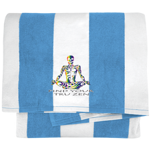 Load image into Gallery viewer, Find Your Tru Zen ~ Port &amp; Company Cabana Stripe Beach Towel - Tru Zen Wear