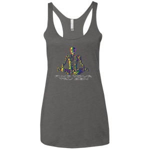 Find Your Tru Zen Rainbow Skully ~ Ladies' Triblend Racerback Tank - Tru Zen Wear
