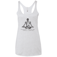 Load image into Gallery viewer, Find Your Tru Zen Skully ~ Ladies&#39; Triblend Racerback Tank - Tru Zen Wear
