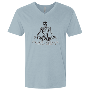Find Your Tru Zen Skully ~ Men's Premium Fitted SS V-Neck - Tru Zen Wear