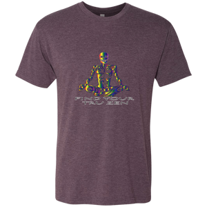 Find Your Tru Zen Rainbow Skully ~ Men's Triblend T-Shirt - Tru Zen Wear
