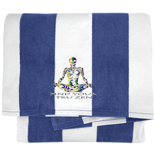 Load image into Gallery viewer, Find Your Tru Zen ~ Port &amp; Company Cabana Stripe Beach Towel - Tru Zen Wear