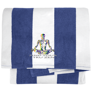 Find Your Tru Zen ~ Port & Company Cabana Stripe Beach Towel - Tru Zen Wear