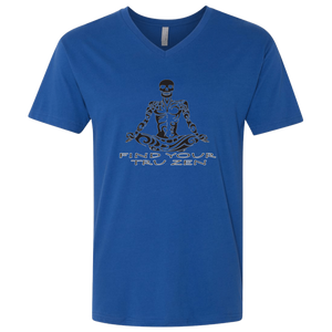 Find Your Tru Zen Skully ~ Men's Premium Fitted SS V-Neck - Tru Zen Wear
