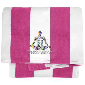Find Your Tru Zen ~ Port & Company Cabana Stripe Beach Towel - Tru Zen Wear