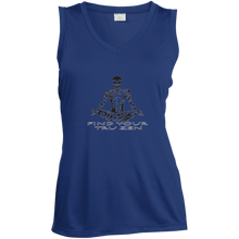 Load image into Gallery viewer, Find Your Tru Zen Skully ~ Ladies&#39; Sleeveless Moisture Absorbing V-Neck - Tru Zen Wear