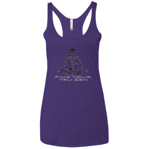 Find Your Tru Zen Skully ~ Ladies' Triblend Racerback Tank - Tru Zen Wear