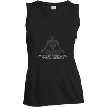 Load image into Gallery viewer, Find Your Tru Zen Skully ~ Ladies&#39; Sleeveless Moisture Absorbing V-Neck - Tru Zen Wear