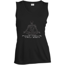 Load image into Gallery viewer, Find Your Tru Zen Skully ~ Ladies&#39; Sleeveless Moisture Absorbing V-Neck - Tru Zen Wear