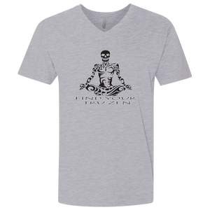 Find Your Tru Zen Skully ~ Men's Premium Fitted SS V-Neck - Tru Zen Wear