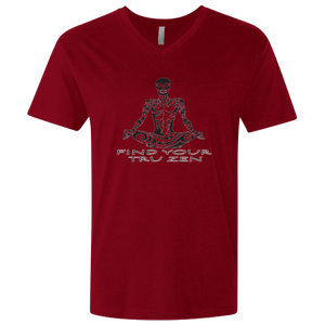 Find Your Tru Zen Skully ~ Men's Premium Fitted SS V-Neck - Tru Zen Wear