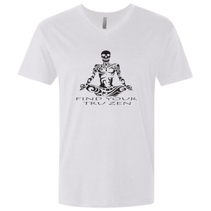 Find Your Tru Zen Skully ~ Men's Premium Fitted SS V-Neck - Tru Zen Wear