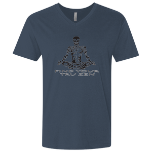Find Your Tru Zen Skully ~ Men's Premium Fitted SS V-Neck - Tru Zen Wear