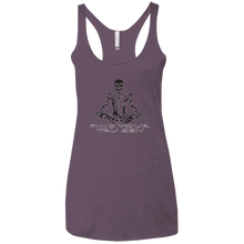 Load image into Gallery viewer, Find Your Tru Zen Skully ~ Ladies&#39; Triblend Racerback Tank - Tru Zen Wear