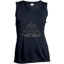 Load image into Gallery viewer, Find Your Tru Zen Skully ~ Ladies&#39; Sleeveless Moisture Absorbing V-Neck - Tru Zen Wear